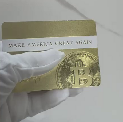 Commemorate Trump Crypto President Gold Card