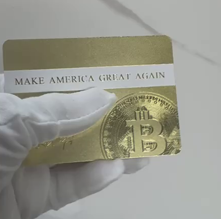 Commemorate Trump Crypto President Gold Card