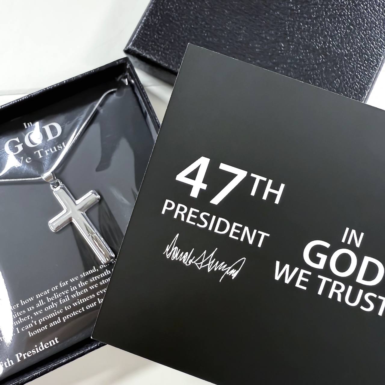 Sterling Silver 47 President “In God We Trust” Crossc